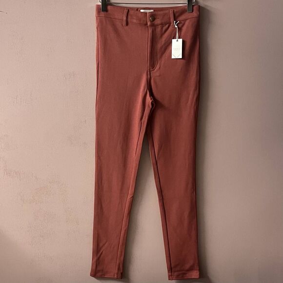 Forever 21 Rust High Waisted Skinny Pants Size 28 NWT - Picture 1 of 12